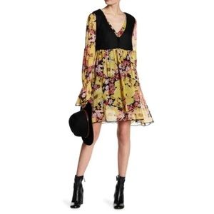 Free People Alice Mini Vest Floral Dress Festival Boho Spring Size Small S